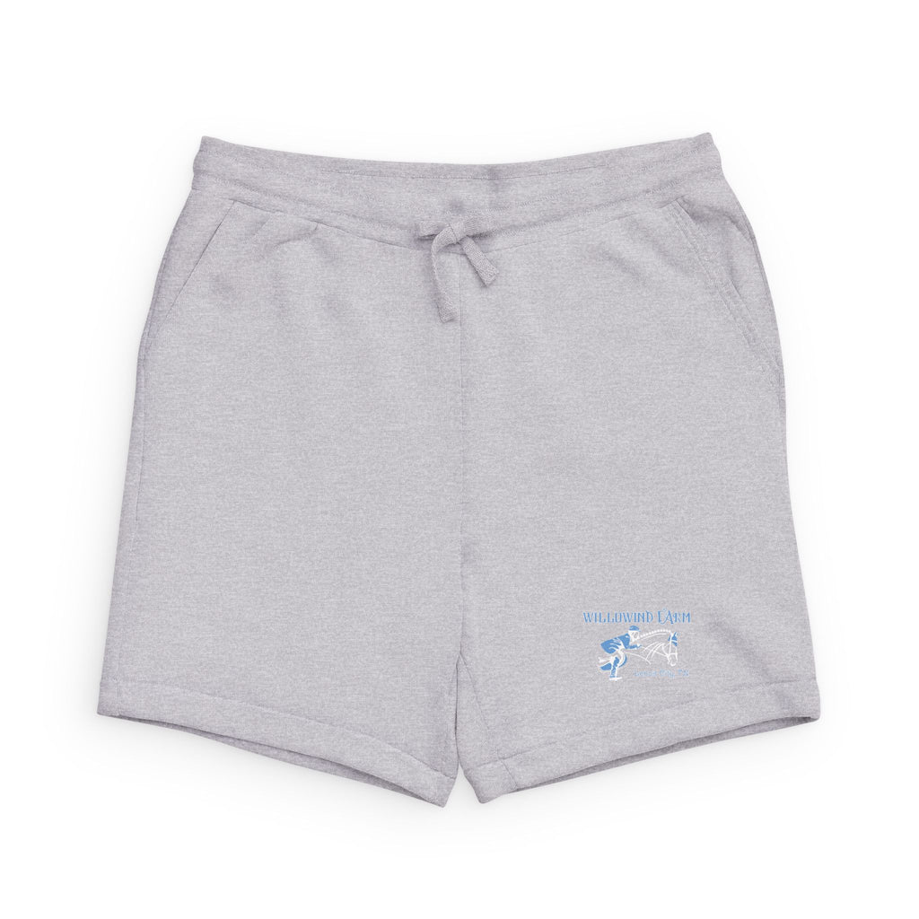 Willowind Fleece Sweatshorts — Light Gray Casual Lounge Shorts with Small Blue Logo