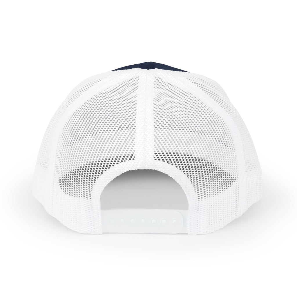 Fishing Trucker Cap - "Snapping Blue" Marlin Graphic Mesh Snapback