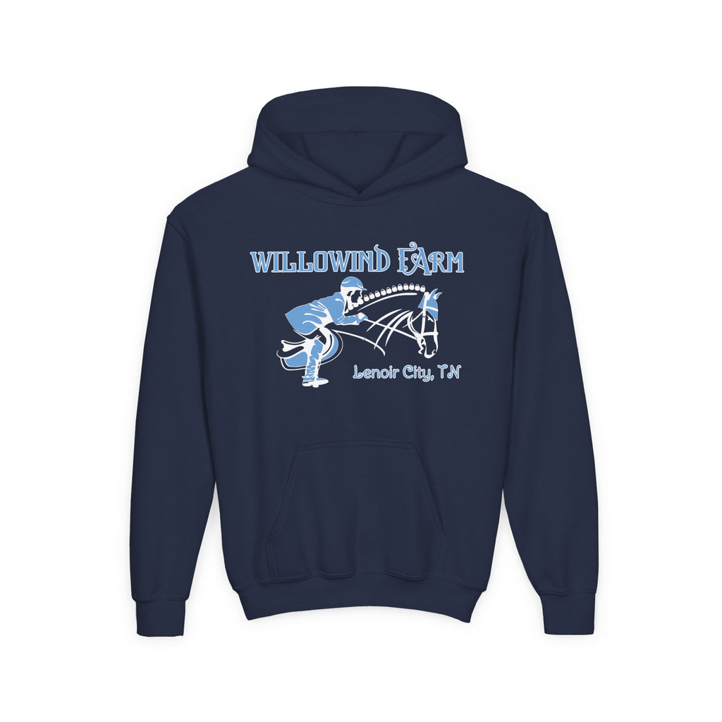 Youth Hoodie — Willowind Farm Equestrian Graphic