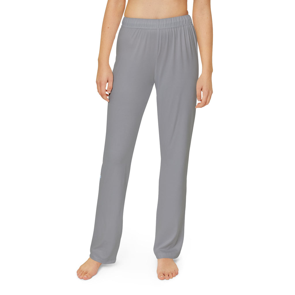 Kids Blue Lounge Pants with Side 'Willowind Farm' Print