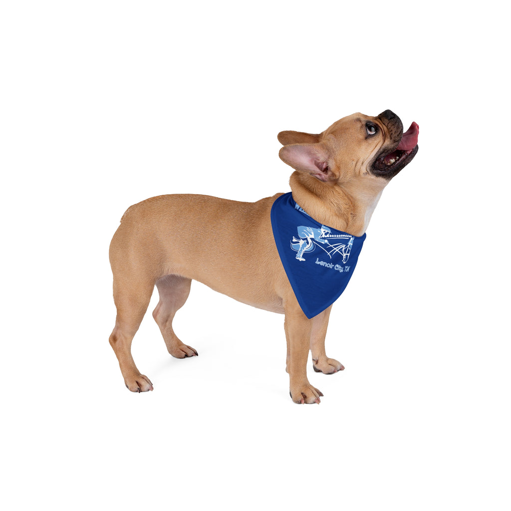 Willowind Farm Pet Bandana — Blue Farm Logo Bandana for Dogs & Cats